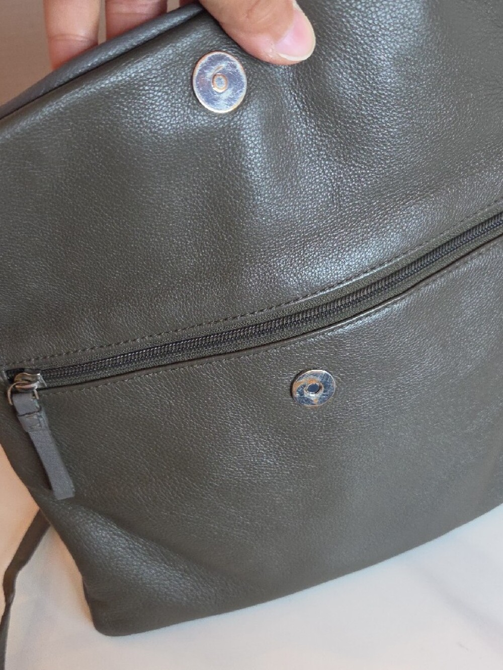 Danier Dark Gray/Charcoal Leather Crossbody Bag - Picture 9 of 12